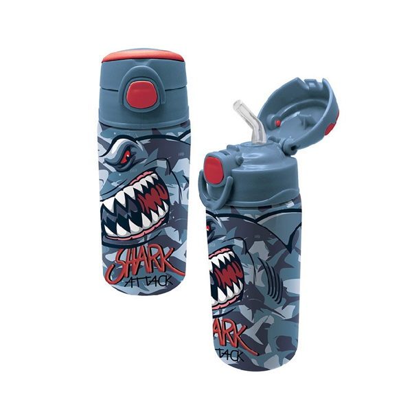 Shark Attack Παγούρι Ανοξείδωτο Με Καλαμάκι 500ml (241412)