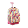 JWorld Trolley Δημοτικού Sunrise Squares Neon (395-00001-29)