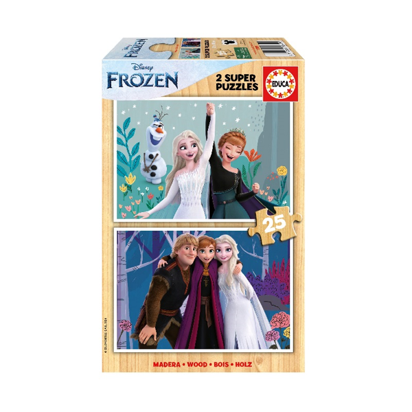 Educa 2x25 Super Wooden Puzzles Frozen (19959)