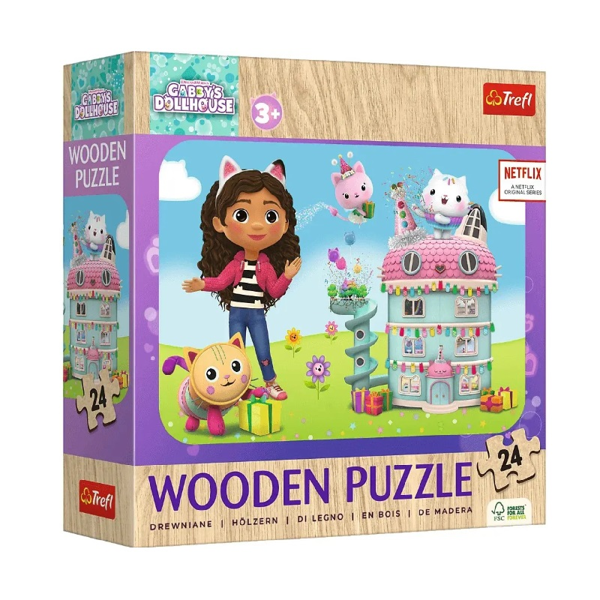 Trefl Wooden Puzzle 24τεμ Gabbys Dollhouse (20268)