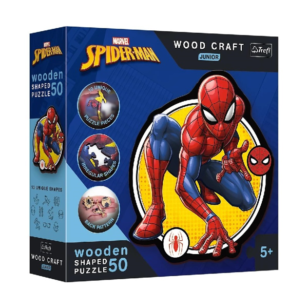 Trefl Wooden Shaped Puzzle 50τεμ Spiderman (20204)