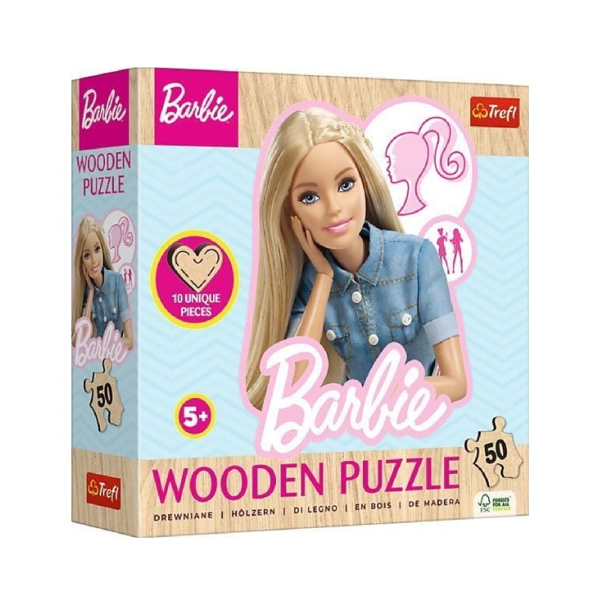 Trefl Wooden Shaped Puzzle 50τεμ Barbie (20282)